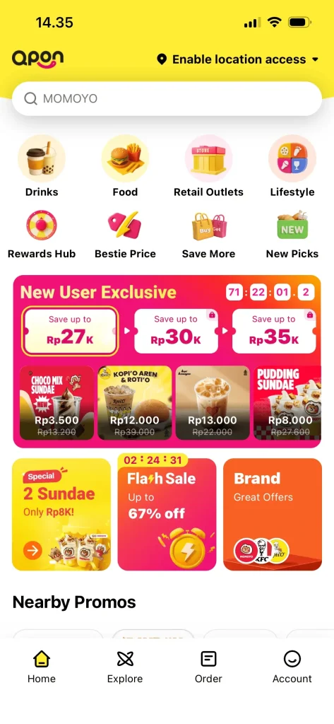 Cara Beli Voucher MOMOYO melalui QPON 2 dashboard qpon