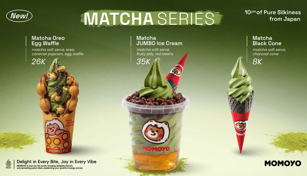MOMOYO Rilis Minuman Matcha Series Seharga Rp19.000 3 matcha series es krim dan egg waffle